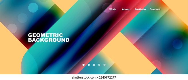 Abstract background - squares and lines composition created with lights and shadows. Technology or business digital template