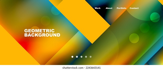 Abstract background - squares and lines composition created with lights and shadows. Technology or business digital template
