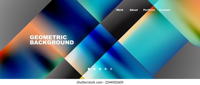 Abstract background - squares and lines composition created with lights and shadows. Technology or business digital template
