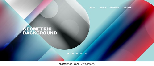 Abstract background - squares and lines composition created with lights and shadows. Technology or business digital template