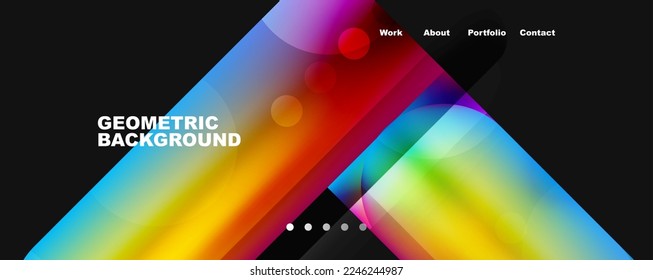 Abstract background - squares and lines composition created with lights and shadows. Technology or business digital template