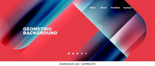 Abstract background - squares and lines composition created with lights and shadows. Technology or business digital template