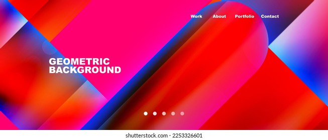Abstract background - squares and lines composition created with lights and shadows. Technology or business digital template