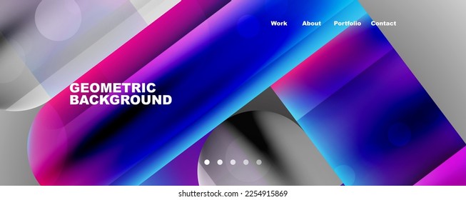 Abstract background - squares and lines composition created with lights and shadows. Technology or business digital template