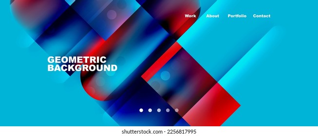 Abstract background - squares and lines composition created with lights and shadows. Technology or business digital template