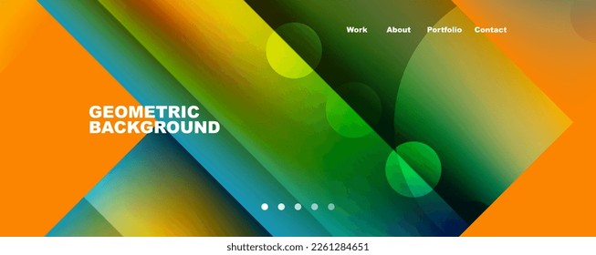 Abstract background - squares and lines composition created with lights and shadows. Technology or business digital template