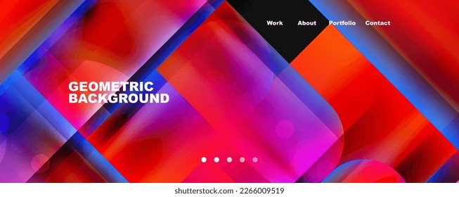 Abstract background - squares and lines composition created with lights and shadows. Technology or business digital template
