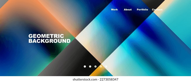 Abstract background - squares and lines composition created with lights and shadows. Technology or business digital template