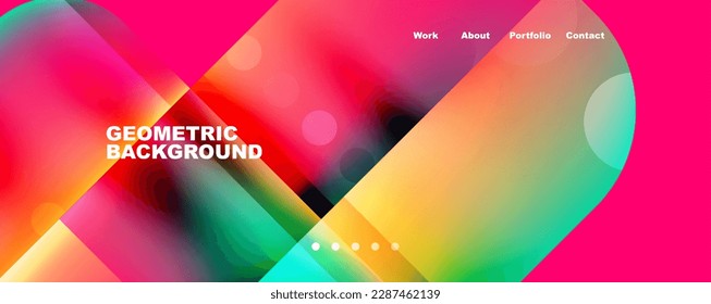 Abstract background - squares and lines composition created with lights and shadows. Technology or business digital template