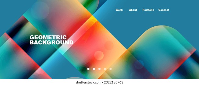 Abstract background - squares and lines composition created with lights and shadows. Technology or business digital template