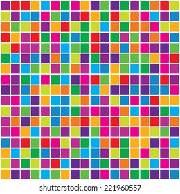 Abstract background with squares. Modern rainbow pattern. Vector