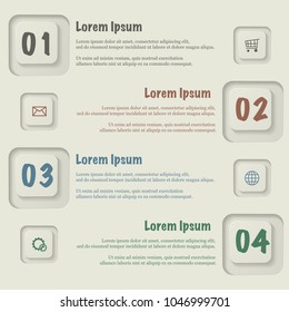 Abstract background with squares numbers and sample text