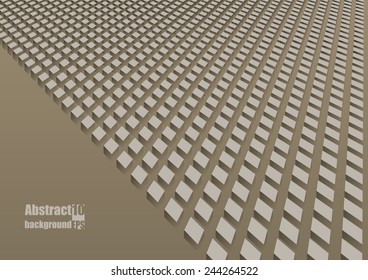 Abstract  background with squares in perspective. Eps10 Vector illustration