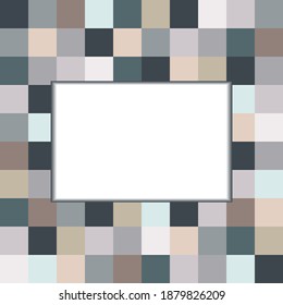 Abstract background from squares and place for text. Vector