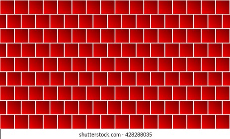 Abstract background of squares in red colors