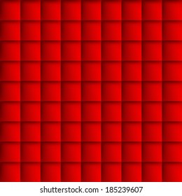 Abstract background with squares in red. Tiled motif