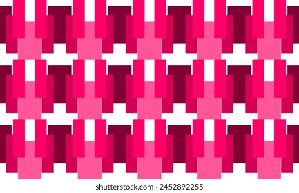 abstract background with squares strip of pink rectangle block strip seamless repeat pattern, replete patter image design for fabric printing or wallpaper or wrap package print, blue background