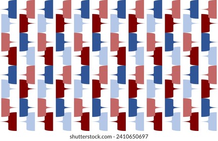 abstract background with squares, two tone blue red pink block on white background repeat seamless pattern, blue background replete image design for fabric printing or wallpaper or backdrop
