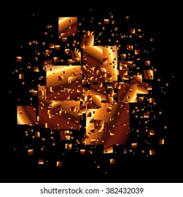 Abstract background with squares - vector illustration 