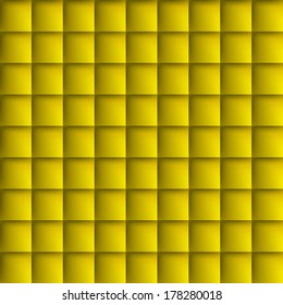 Abstract background with squares in yellow. Tiled motif