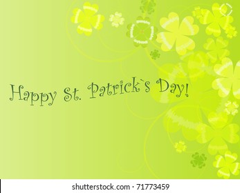 Abstract background to st. patrick`s day  with clovers  vector illustration