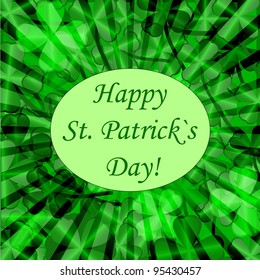 Abstract background to st. patrick`s day  with clovers  vector illustration
