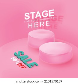 Abstrakte Hintergrundbühne für Ihre Produkte, Idee der Concept-Werbung, Vektorgrafik und Design.