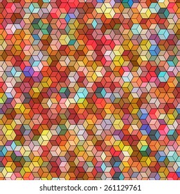 Abstract background with stained glass hex polygons