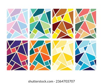 Abstract background with a stained glass styled pattern design 