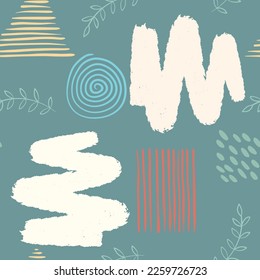 Abstract background with stains, strokes and splashes of paint. Modern background. Futuristic seamless pattern. Print for textiles, wallpaper, packaging. Vector illustration