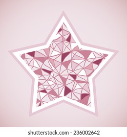 Abstract background with star. Christmas theme. Can be used for wedding invitation or some text.