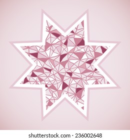 Abstract background with star. Christmas theme. Can be used for wedding invitation or some text.