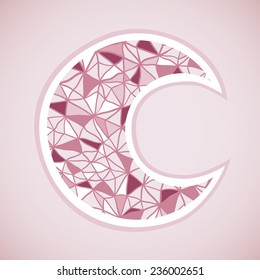 Abstract background with star. Christmas theme. Can be used for wedding invitation or some text.