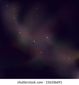 Abstract background of star field, vector illustration