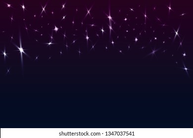 Abstract background, star light. Festive design. Black background. Vector illustration. 