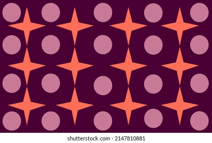 Abstract background with star and moon pattern. Suitable for fabric patterns, wallpapers, screen printing and others