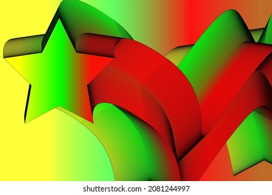 Abstrakter Hintergrund-Stern, regenbogenfarbenes Sternobjekt