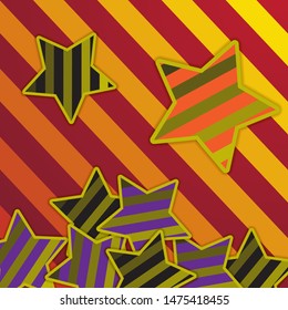 Abstract background star stripes vibrant color. Design for a paper tissue banners. Vector image eps 10