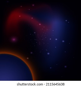 abstract background of star universe, star dust and planet. vector illustration.