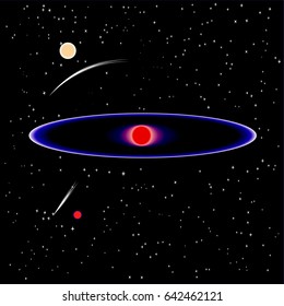 abstract background in a starry sky