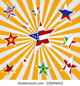 Abstract background with stars