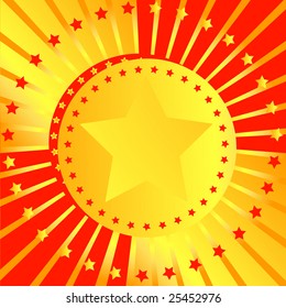 Abstract background with stars and beams in style of a retro (vector)
