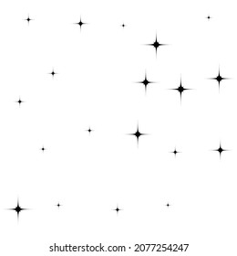 Abstract background with stars. Bright shining sparkles. Vector illustration. 