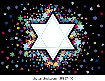 Abstract background from the stars of David