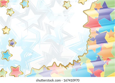 abstract background with stars of different colors