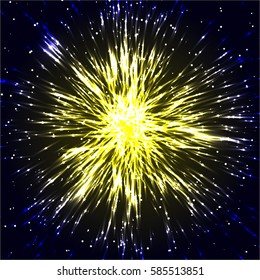 Abstract background with stars explosion
