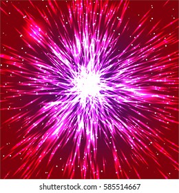 Abstract background with stars explosion