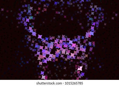 Abstract background with stars. Halftone effect. Design element for posters, business cards, presentations layouts, showcases. Vector clip art