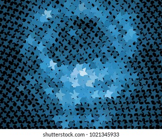 Abstract background with stars. Halftone effect. Design element for posters, business cards, presentations layouts, showcases. Vector clip art