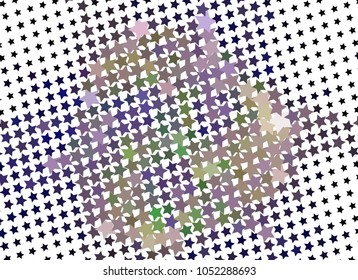 Abstract background with stars. Halftone effect. Design element for posters, business cards, presentations layouts, showcases. Vector clip art